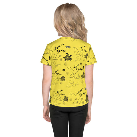 Kids Ascension Island Pattern T-Shirt (Unisex) - Yellow