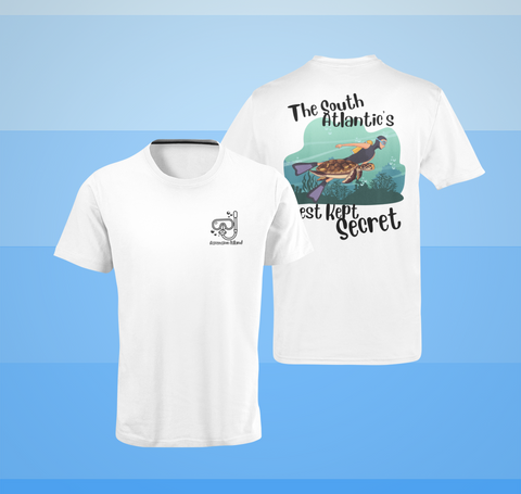 South Atlantic's Best Kept Secret - Short Sleeve T-Shirt, White (Unisex)