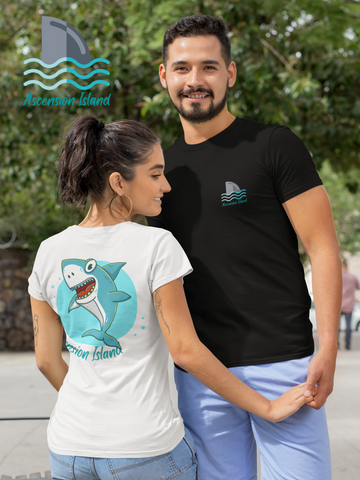 Ascension Island Shark Short Sleeve T-Shirt (Unisex)